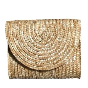 EWC Raffia Envelope Clutch NWOT